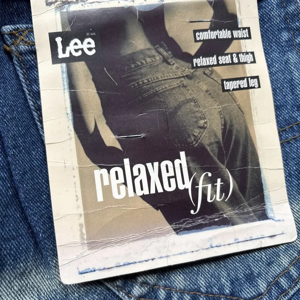 Deadstock LEE Women’s Mom Jeans Light Wash Denim Sz 9 L Vintage Relaxed Fit 300